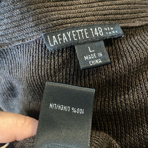 Lafayette 148 Linen knit open front waterfall - Picture 8 of 8